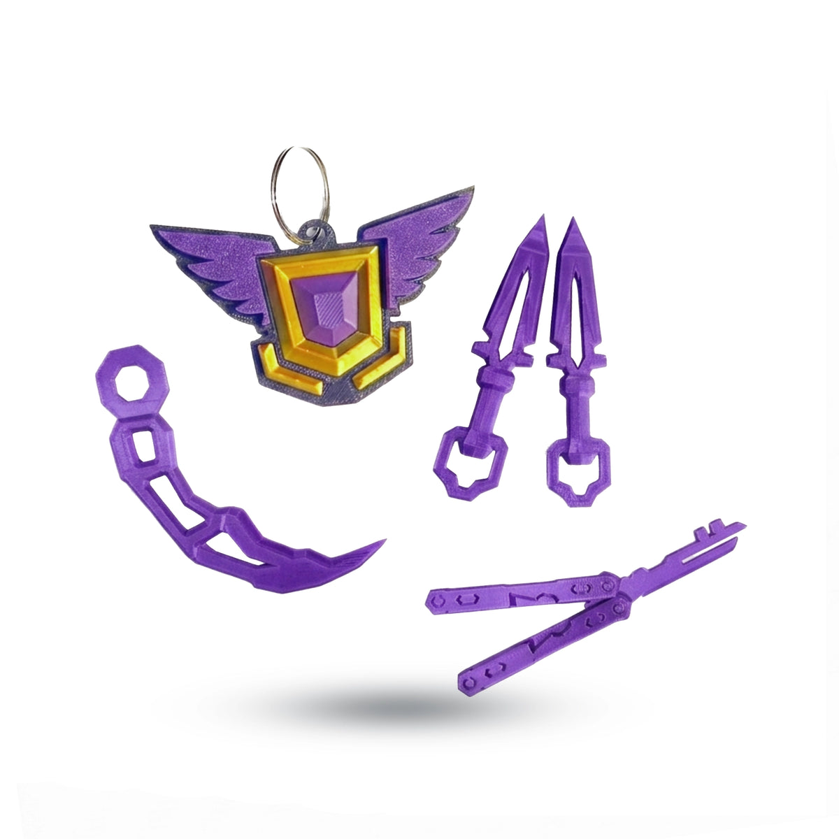 Zestaw Fana Rivals 5w1 - Keyrambit, Keylisong, Keynais, Brelok Nemezis